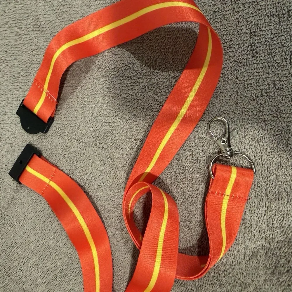 On Cloud Running Lanyard Orange Yellow Logo ID Badge Keychain ON Promotional